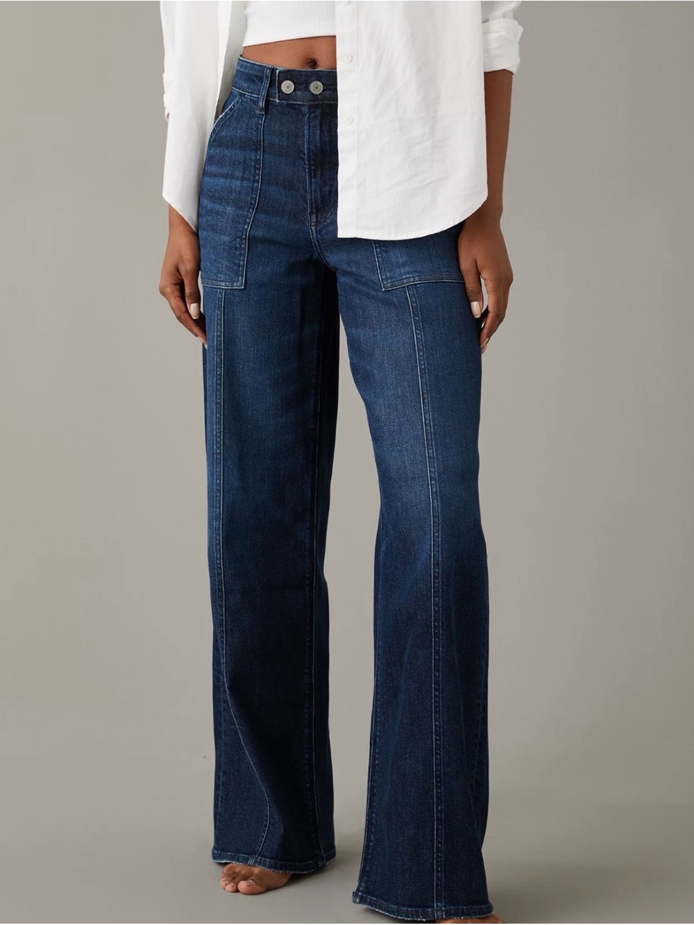 AE Super high-rise baggy Wide-Leg Jeans 2 long